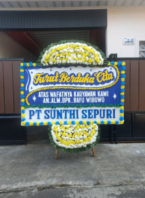 Papan Bunga Duka di Kemuning